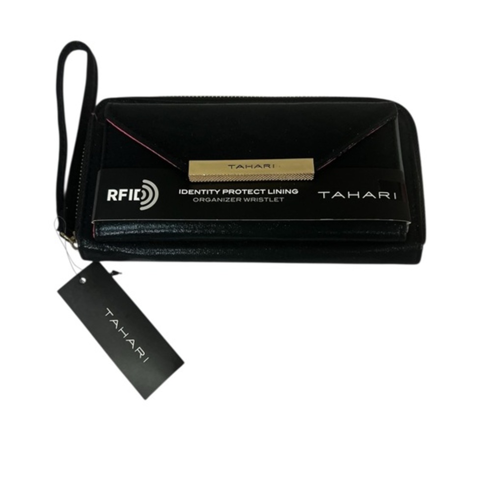 Tahari Black Organizer Wristlet